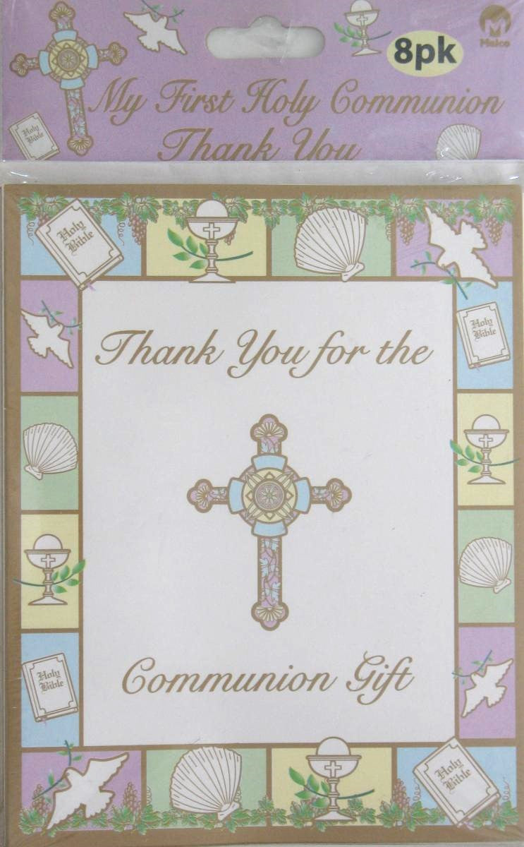 Holy Communion Invitations or Thank You for Gift Cards - Packages of 8