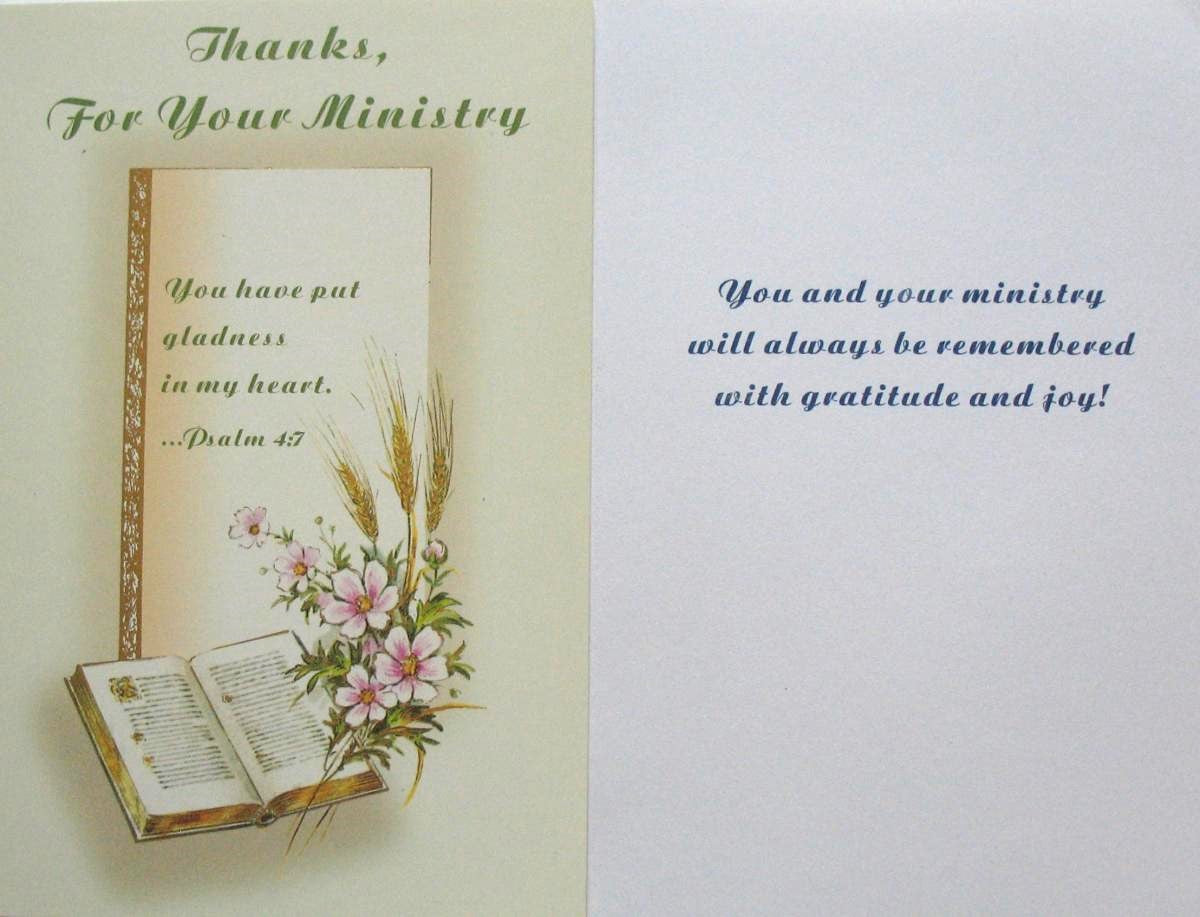 Thank You Greeting Card - For Your Ministry