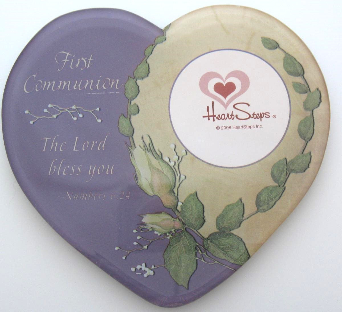 First Communion Heart Frame - Glass