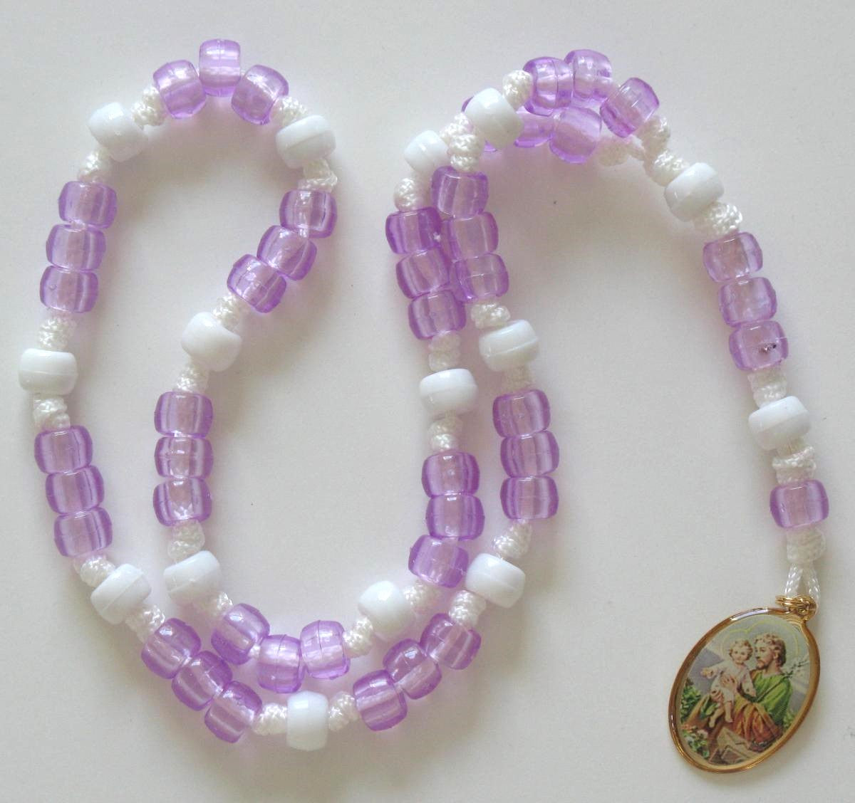 Chaplet - St. Joseph - Cord with Plastic Beads