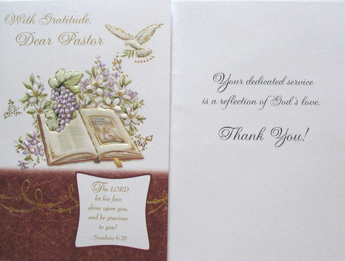 Thank You Greeting Card - To Pastor
