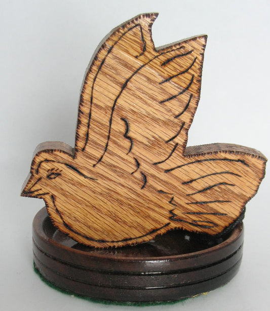 Dove Wood Rosary Holder