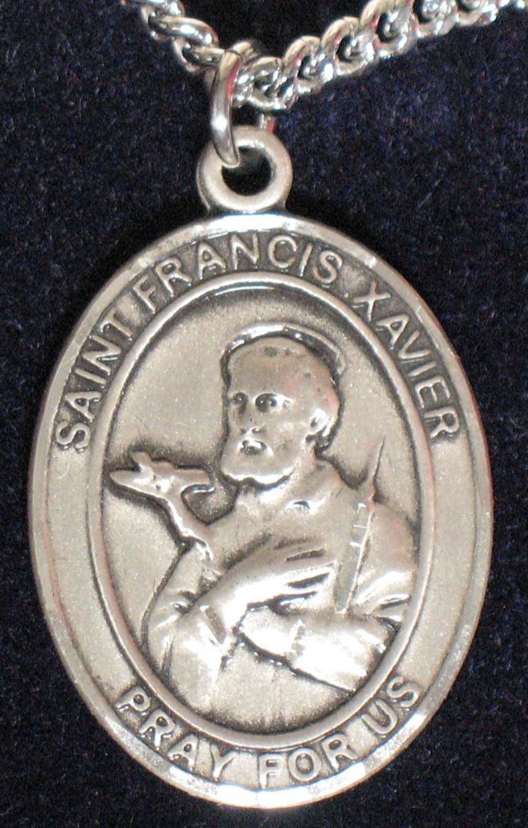 St. Francis Xavier - Sterling Silver Medal with Chain