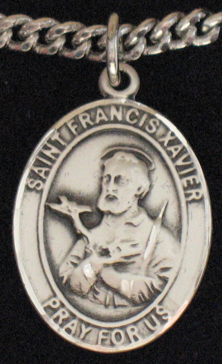 St. Francis Xavier - Sterling Silver Medal with Chain