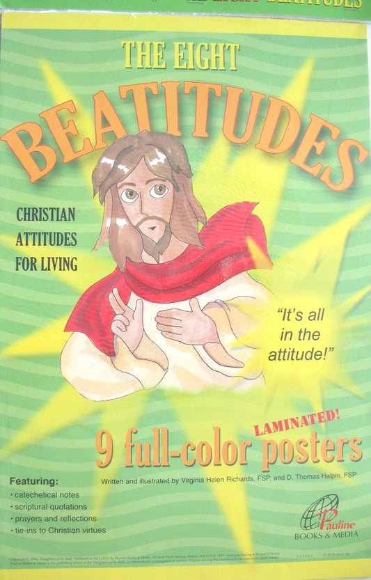 The Eight Beatitudes -  Set of 9 Laminated- Kids Poster Series