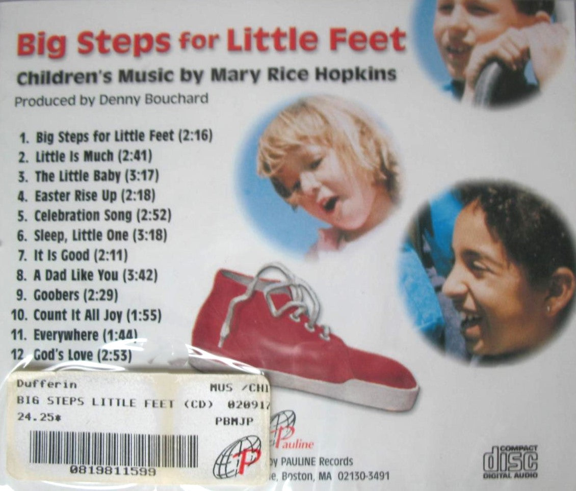 Children's Music CD by Mary Rice Hopkins - Big Steps for Little Feet