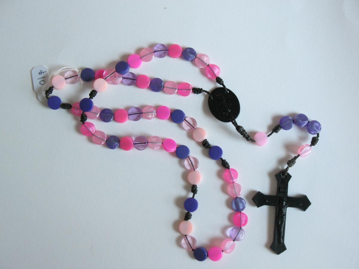 Rosary - Cord with Flat Plastic Beads