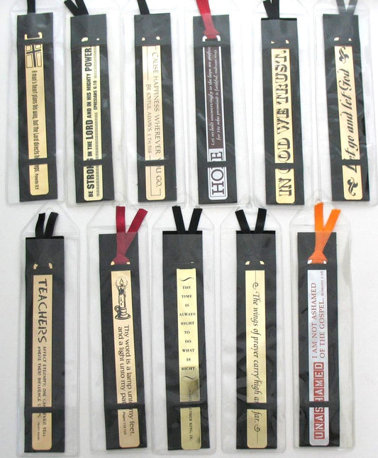 Golden Rules - Brass Plated Inspirational Bookmarks