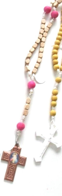 Rosary - Cord with Wood Beads