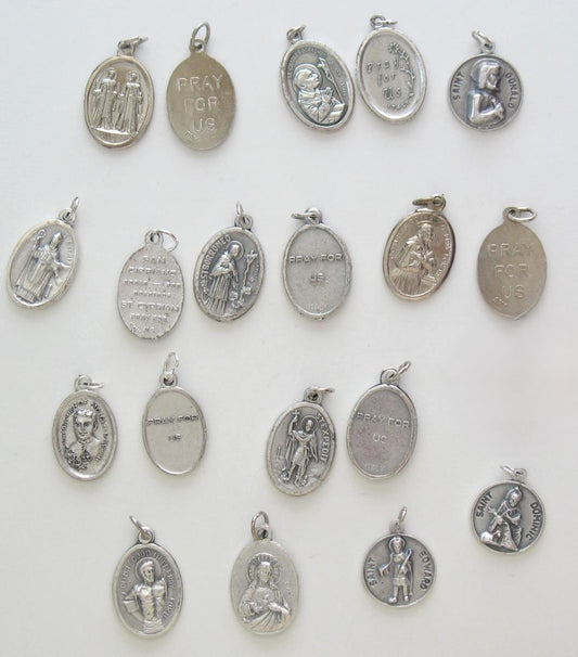 Oxidized Medal - Male Saints (C-E) -except St. Christopher