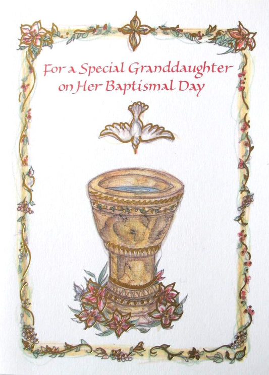 Granddaughter Baptism Greeting Card (not Baby)