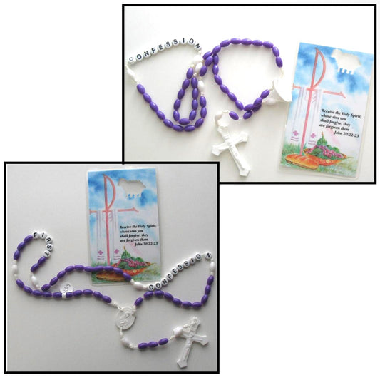 Rosary - Cord with Confession Plastic Beads
