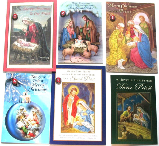 Christmas Greeting Cards - To Priest