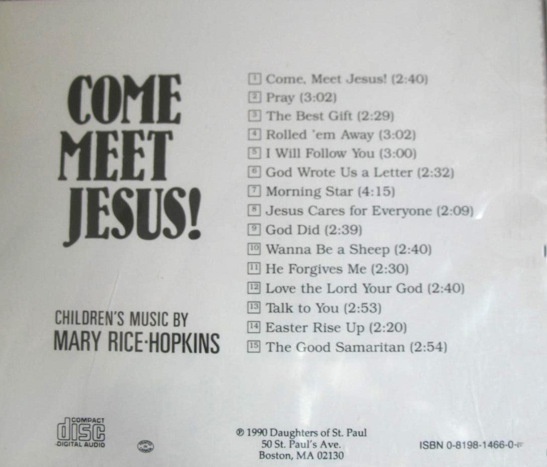 Children's Music CD by  Mary Rice Hopkins - Come Meet Jesus!