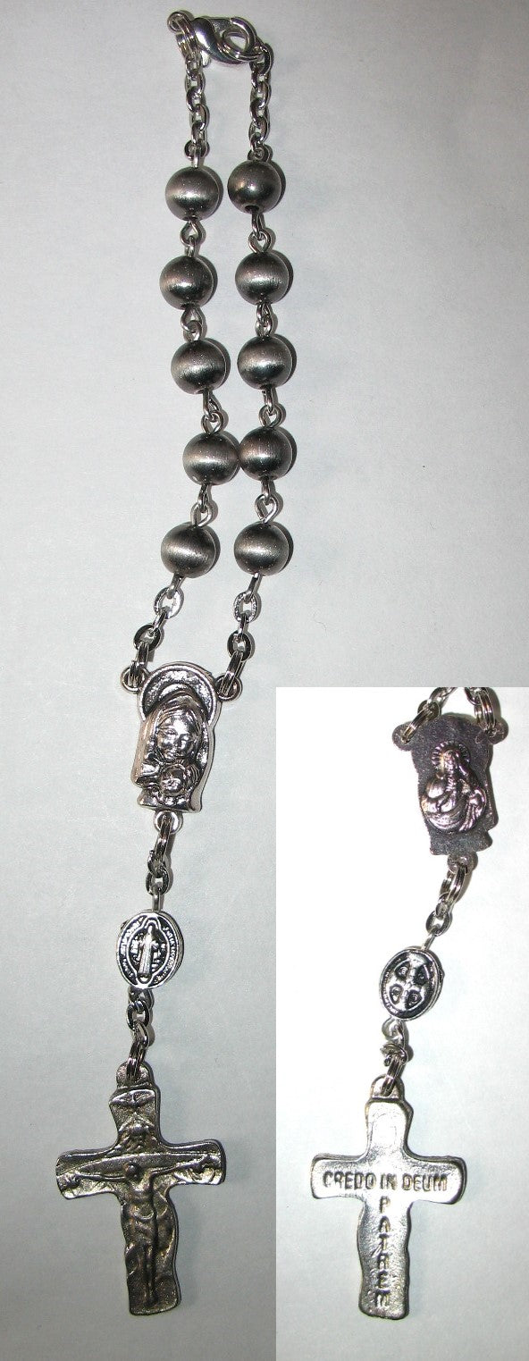 Car Rosary - Chain with Metal Beads