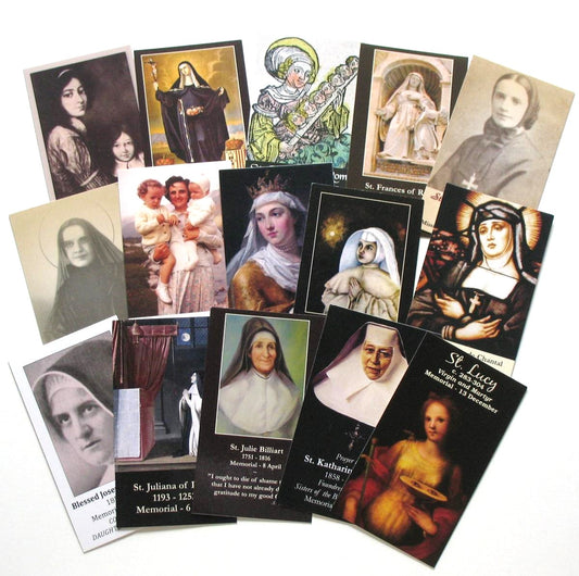 Coated Cardstock - Female Saints / Holy Women (E-L) - Bulk Pricing Available!