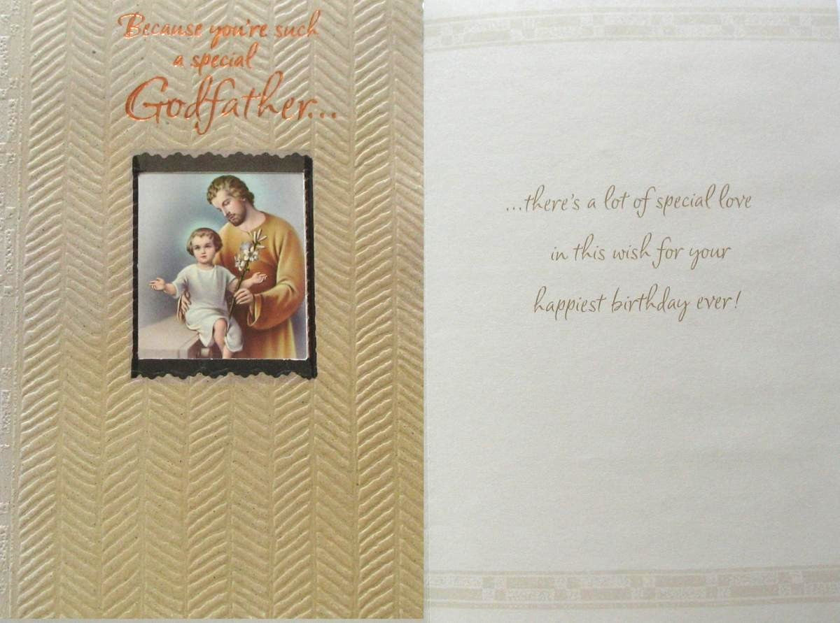 Godfather Birthday Greeting Card - St. Joseph