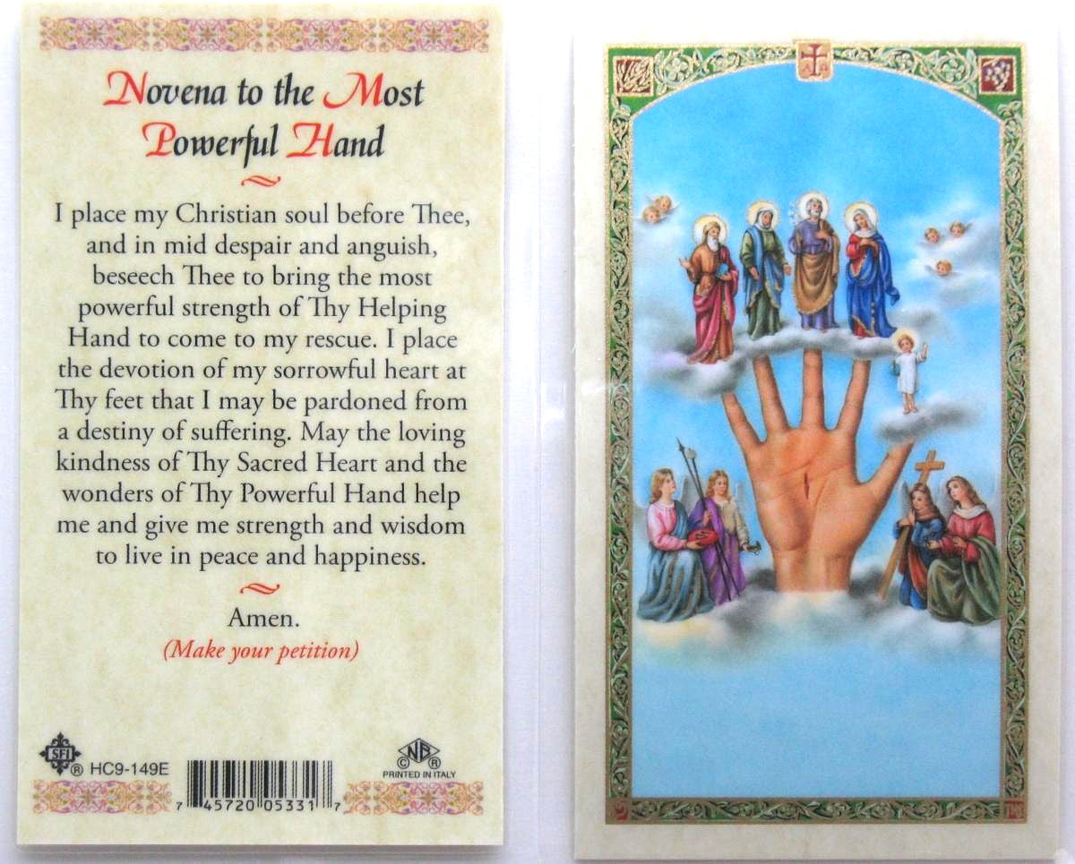 Laminated - Most Powerful Hand Novena