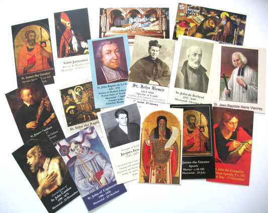 Coated Cardstock - Male Saints / Holy Men (J part 1) - Bulk Pricing Available!