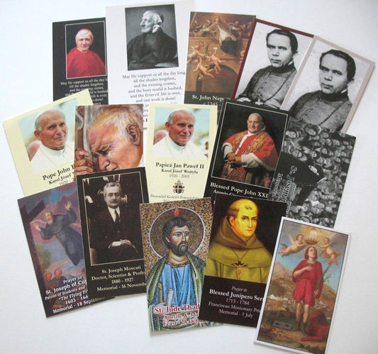 Coated Cardstock - Male Saints / Holy Men (J part 2) - Bulk Pricing Available!