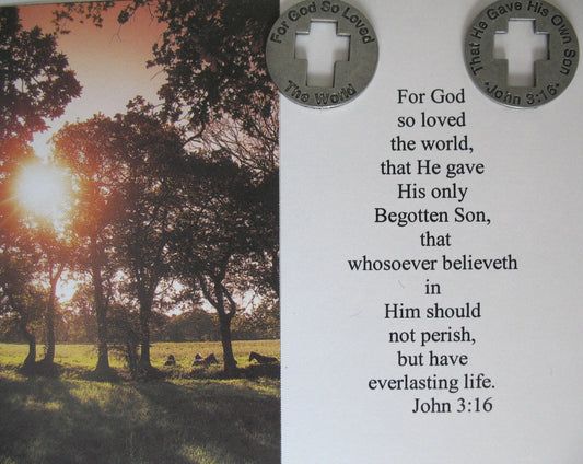 John 3:16 Pocket Token with Paper Prayercard