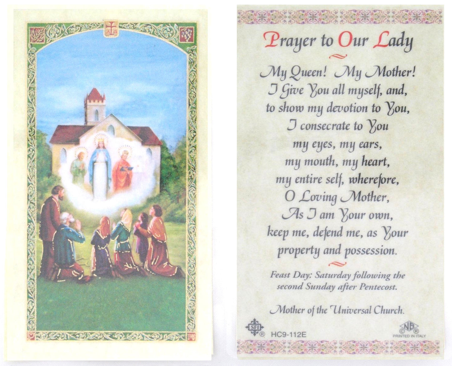 Laminated - Our Lady of Knock