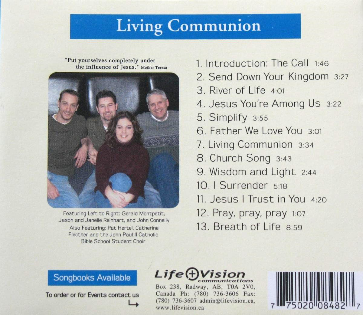 Living Communion - Songs of Prayer & Worship for the Journey - Demo - Used