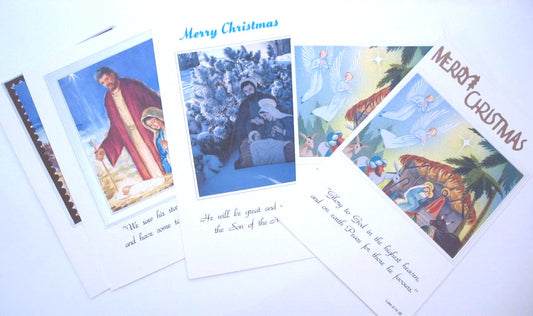Christmas Greeting Cards - Scriptural Nativity - Single Design - pack of 15
