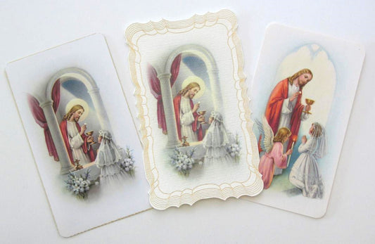 First Communion - Picture Cards Blank Back - Girl