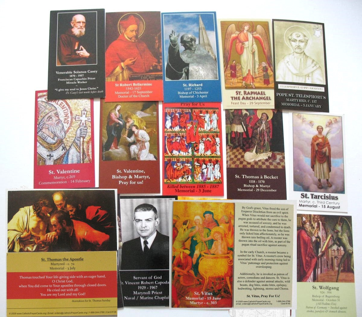 Coated Cardstock - Male Saints / Holy Men (R-Z) - Bulk Pricing Available!
