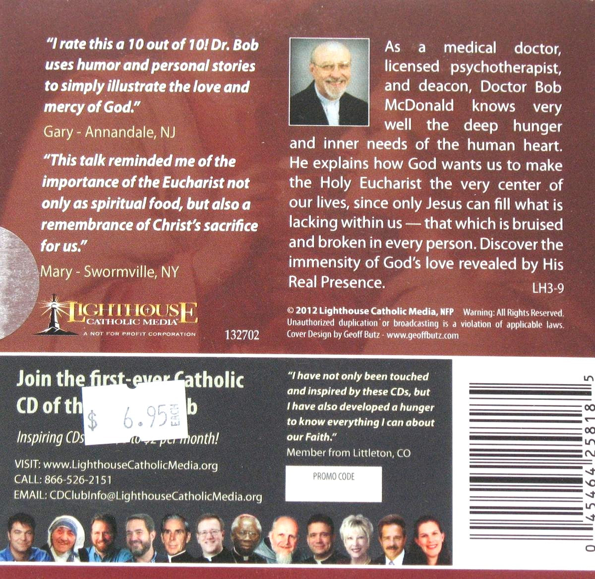 The Eucharist: Our Very Life - CD Talk by Deacon Dr. Bob McDonald