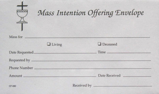 Mass Intention Offering Envelopes - Box of 195