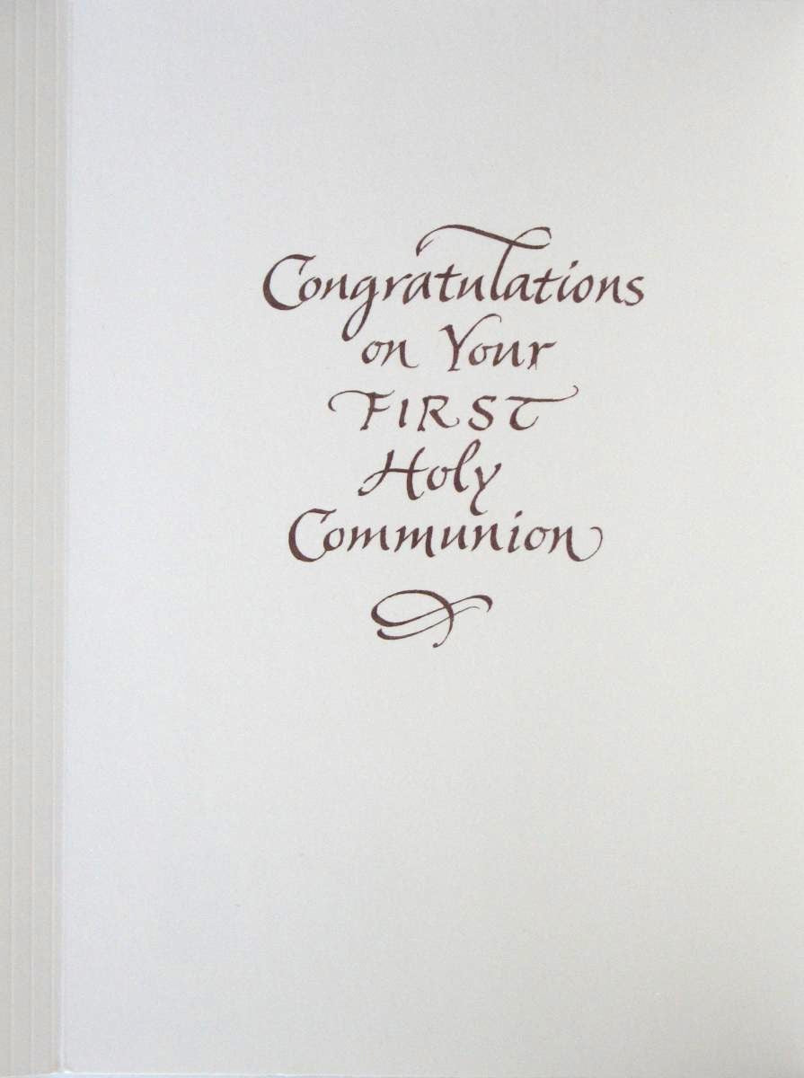 Nephew - First Communion Greeting Card
