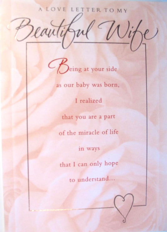 New Baby - Love Letter To My Wife Greeting Card