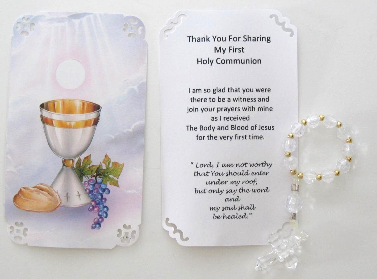 Thank You for Sharing My Communion Day Gift - One Decade Rosary - Party Favor