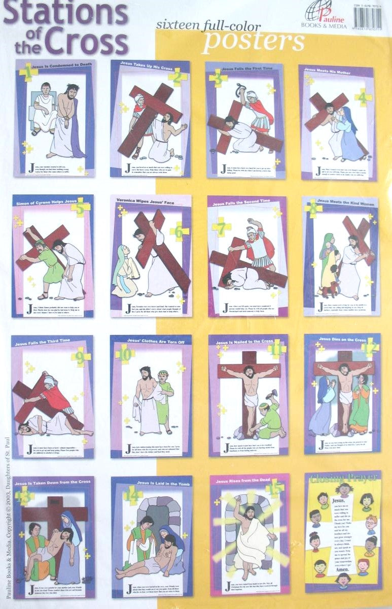 Stations of the Cross - set of 16 Posters - Kids Poster Series