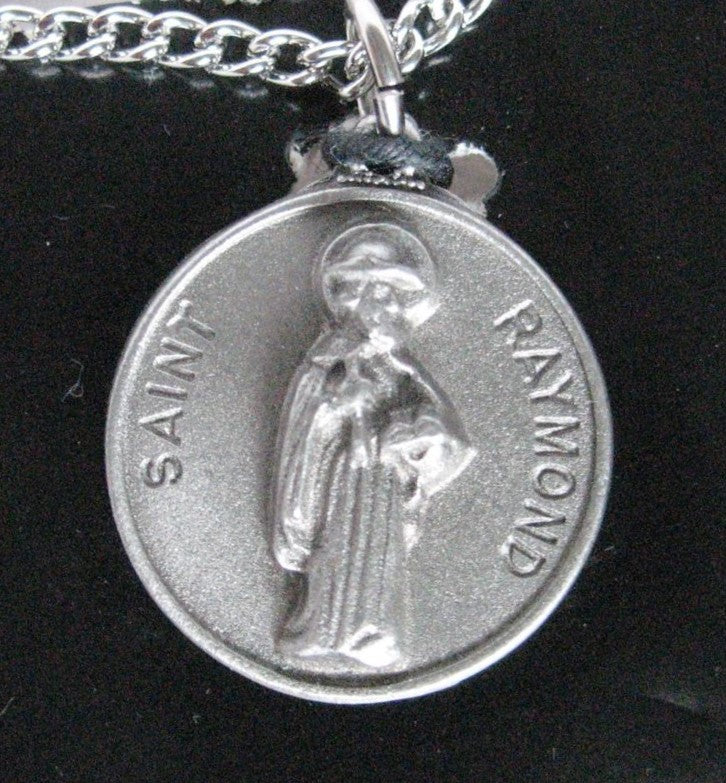 Pewter Medal with Chain & Prayercard - St. Raymond