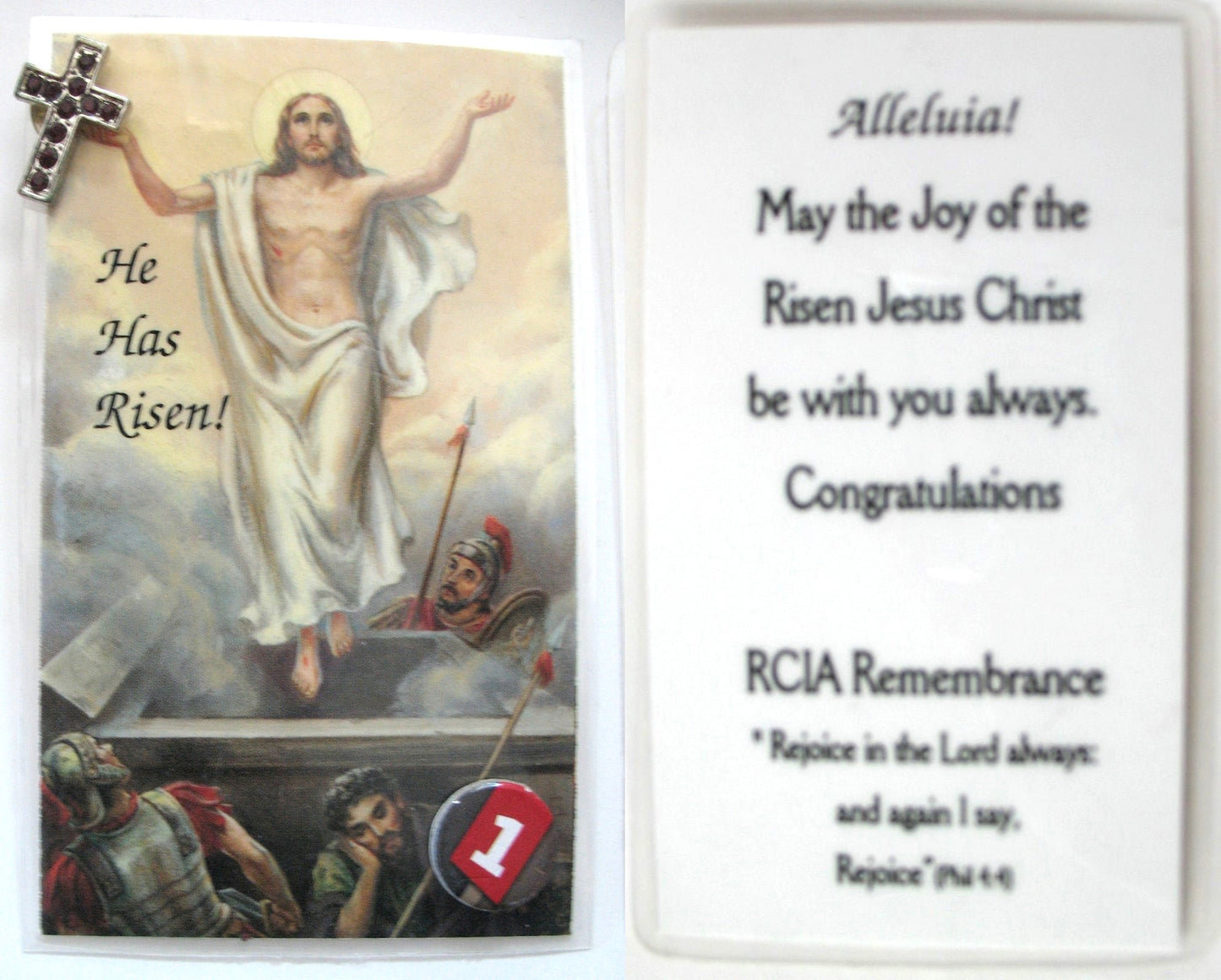 Laminated - Risen Christ - RCIA Remembrance