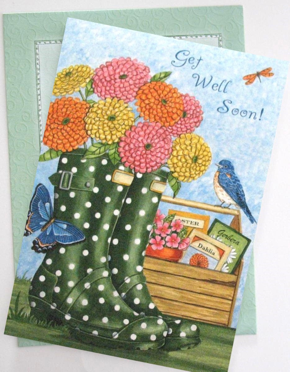 Get Well Greeting Card by Legacy with Deluxe Envelope