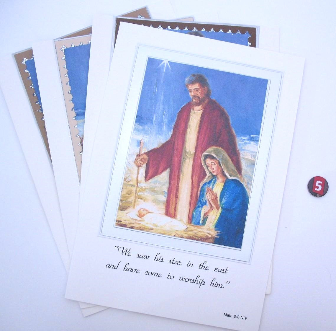 Christmas Greeting Cards - Scriptural Nativity - Single Design - pack of 15