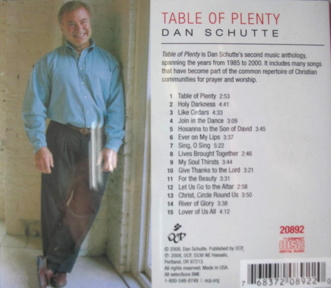 Dan Schutte - Table of Plenty - Anthology, 1985-2000 - Music CD