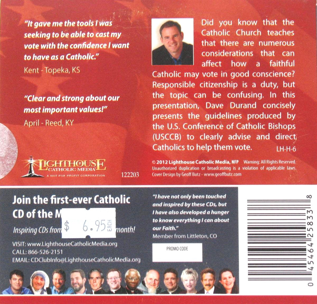 Voting Guidelines For Catholics - CD Talk by Dave Durand