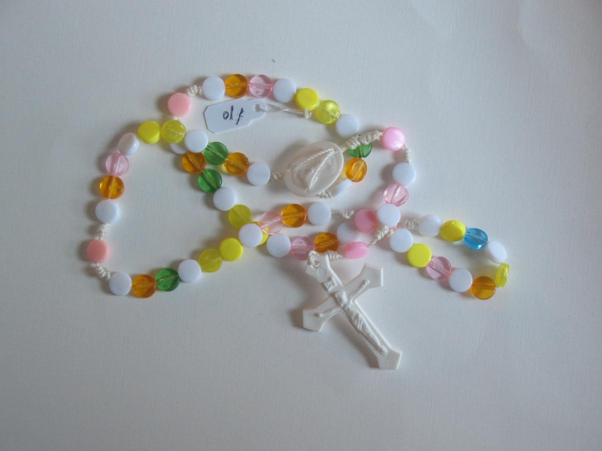 Rosary - Cord with Flat Plastic Beads